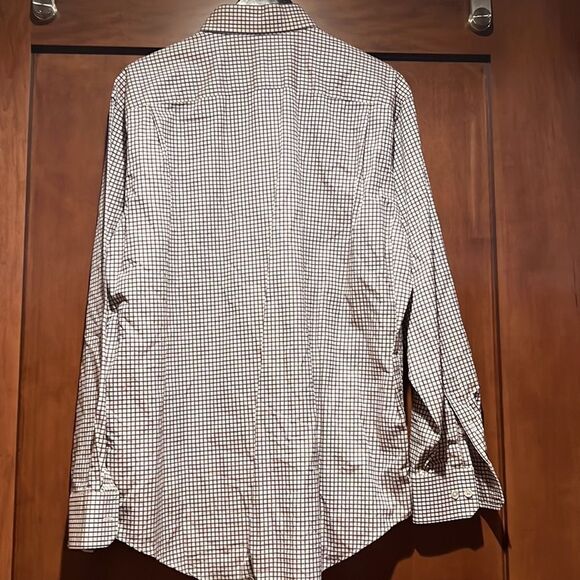 Banana Republic Blue & Brown Plaid Long Sleeve Button Down Shirt - Picture 9 of 9